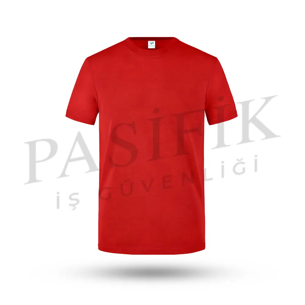 BİSİKLET YAKA T-SHIRT PS7610 KIRMIZI