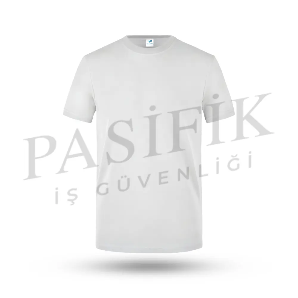 BİSİKLET YAKA T-SHIRT PS7610 BEYAZ