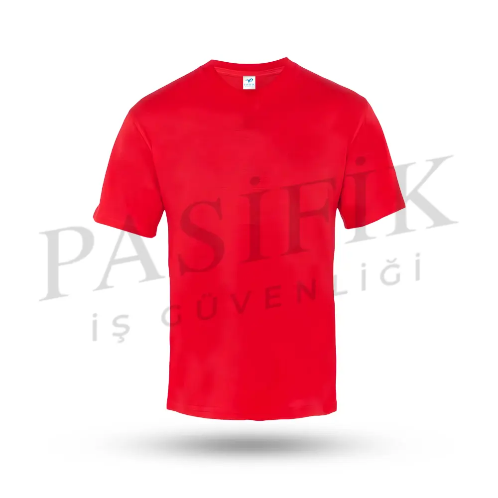 V YAKA T-SHIRT KIRMIZI