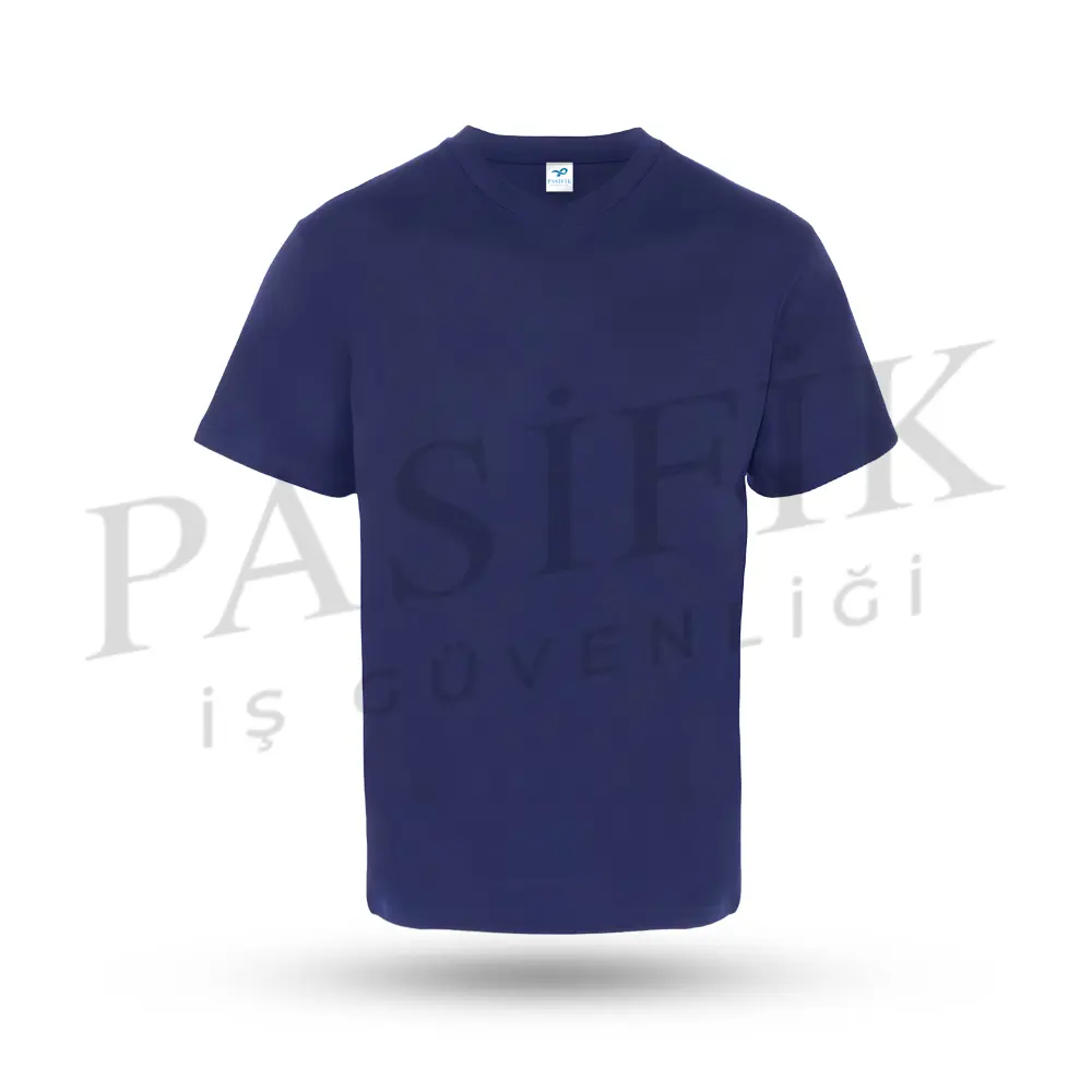 V YAKA T-SHIRT LACİVERT