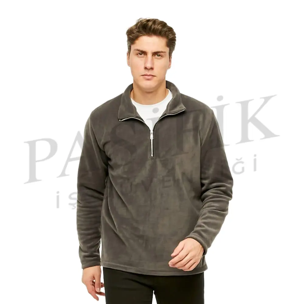 FERMUARLI SWEATSHIRT HAKİ